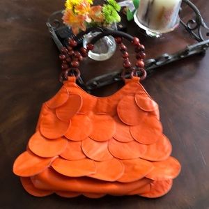 Cute orange Boho purse